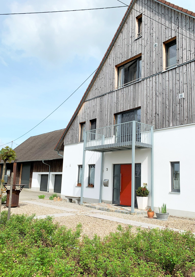 Aussenansicht der Ferienwohnung in Brunnen bei Memmingen