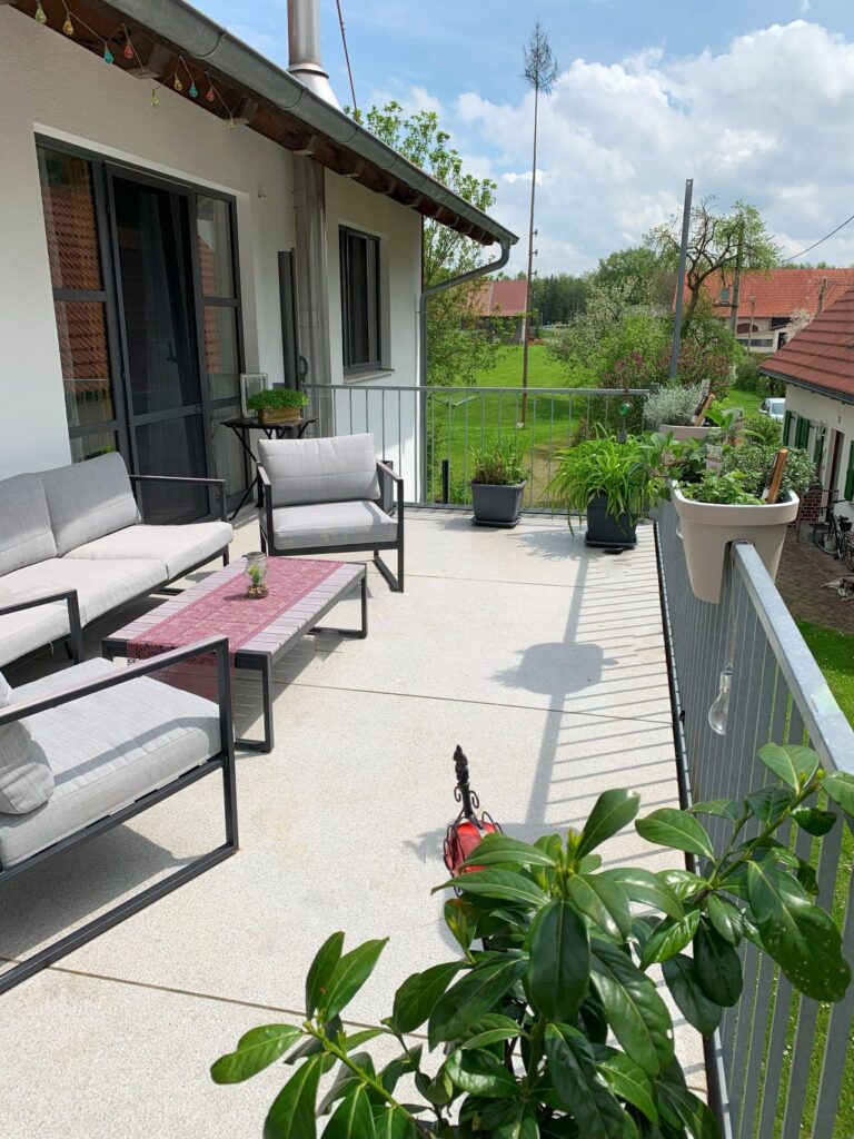 Balkon Ferienwohnung bei Brunnen Allgäu