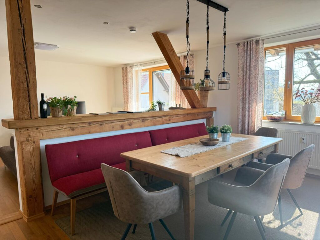 Essplatz Ferienwohnung Brunnen im Allgäu